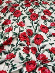Dolce & Gabbana Rose Dress Deadstock Silk Satin Fabric