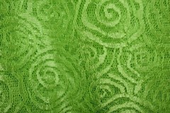 LIME GREEN SWIRLS ON GREEN SEE THRU MESH POLYESTER FABRIC 3 3/4 YARDS