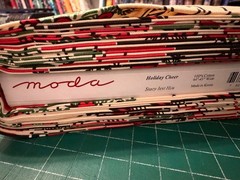 MODA Holiday Cheer 9 blocks per yard 100% cotton fabric panel 36 x 44 retro look