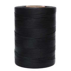 EXKALAFUL Waxed Thread,852Yds 150D 0.8mm Flat 3.74×2.7×2.7 inch, Black