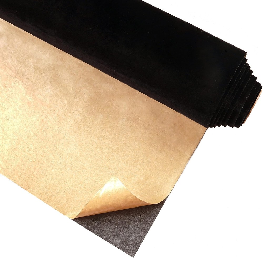 12″X80″ Self Adhesive Velvet Drawer Liners for Jewelry Thick Black Felt Velvet W