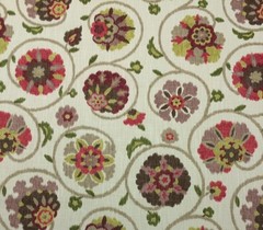 P KAUFMANN PAMIR CITRUS SUZANI PINK FLORAL VINE MULTIUSE FABRIC BY YARD 54″W