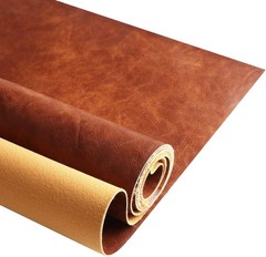 Faux Leather Upholstery Fabric 36×54 Waterproof Distressed Bark Brown 1.2mm