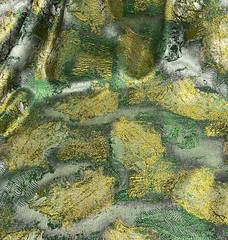 Green Silver Jacquard Metallic Brocade Fabric 58” Width By The Yard