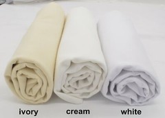 100% Cotton Embroidery Fabric 20x60in White Material for DIY Crafting