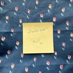 Vintage Stanley King Studio Blue Pink Chintz Fabric 2 yards +16″x 54″w