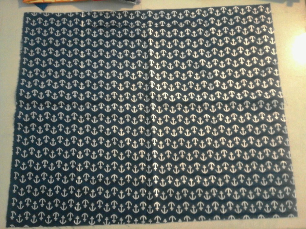 Anchors on Navy Blue Fabric 262640