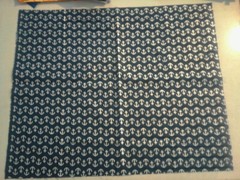 Anchors on Navy Blue Fabric 262640
