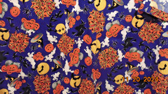 Halloween Cotton Fabric -Pumkins,Ghost,Spider,Bats,Crows, -60″L x 54″W-Crafting