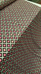 Rayon Challis Fabric By The Yard Diamond Pink Gray Black Soft Flowy Dress