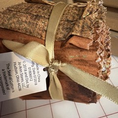 Jelly Roll 2.5 X 42” Brown Rust Metallic Gold Cotton Fabric Roll