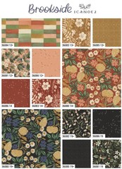 Brookside Charm Pack, 5″ Fabric Squares, 1 Canoe 2 for Moda Fabric, Floral,