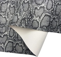 12″X54″ Snake Patterned PU Faux Leather,Embossed Snake Textured Faux Synthetic L