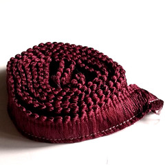 BURGUNDY Fringe 1.25″ Bias Thick Fluffy Cut Edging Throw Pillow Trim – 2 Yds