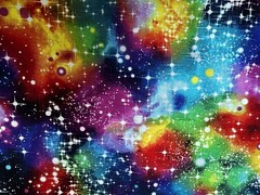 NEW Rainbow Galaxy novelty Cotton Fabric – 42″ Wide X 50″ long