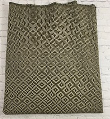 Upholstery Weight Fabric 3.5 Continuous Yards 58” Wide Diamond Pattern Black Tan
