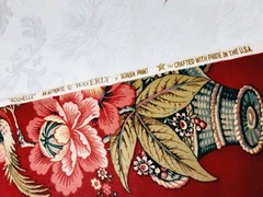 Waverly Fabric Rochelle French Country Rooster Multicolor Floral 60X 55 Cotton