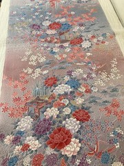 @@scraps, Japanese kimono silk fabric/ smooth crepe, ash pink BC11