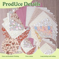 42Pcs Layer Cakes 10 Inch Squares for Quilting, Cotton Fabric Squares Pre-Cut…