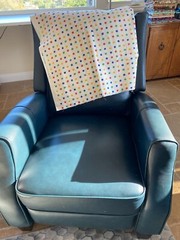 WAVERLY FABRIC~Paint Box~OFF WHITE~Blue Red Yellow Green Squares~49 x 65~COTTON~