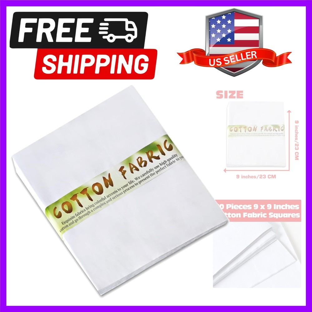 Durable 100% Cotton Fabric Squares – Ideal for Quilting & Crafting Creations
