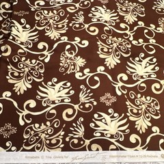 Westminster Fibers Annabella by Tina Givens Brown Cream Floral Fabric 5 yards