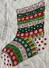 Vintage Spring Mills 2 Christmas Stocking Cut Sew Quilt Fabric Panel 4640