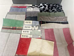 Fabric Samples Square Jab, Kufri, Carlucci Lot of 70 PC Multi Color Design