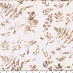 Hoffman – Bali Batik – Driftwood Dance – Hummingbird Garden – Wheat, Fabric BTY