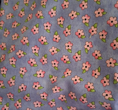 Vtg. 2007 Brother Sister Design Studio Periwinkle Floral Fabric 2 7/8 yds