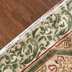 BTY Flourish Stripe Interior Decor Fabric Green Beige