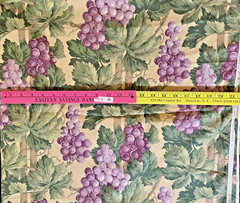 VTG Joan Kessler CONCORD Purple Grapes & Vines on Tan BTHY