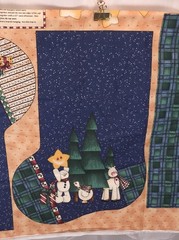 T2/3 70″L x 44″W MM Fab Good Tidings Christmas Stocking Fabric Panel x2 whole/pc
