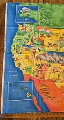 Fabric Map Of United States 35 x 43 By Fabric Traditions