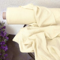 100% Organic Cotton Fabric by Yard Vanilla Cream Soft Hand Dyed Sewing Material