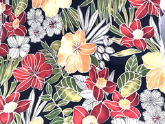 Floral Outdoor Patio Upholstery Fabric Large Colorful Blooms By The Yard