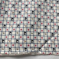 Marcus Brothers Vintage Sewing Themed Fabric, 3 Yards, Sewing Machines, Scissors
