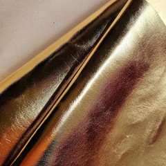 Gold Metallic Faux Leather Vinyl PU Leather Fabric for Leather Craft Supplies