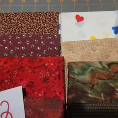LOT OF 15 FAT QUARTERS COTTON FABRIC ASSTD COLORS & DESIGNS lot 2