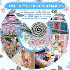 40Pcs Jelly Roll Fabric Precut Strips for Quilting 2.5×39 Inch(6.5x100cm) Cot