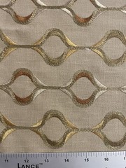 EMBROIDERED LINEN BLEND MULTIPURPOSE HOME DEC FABRIC- 1 3/8 yards