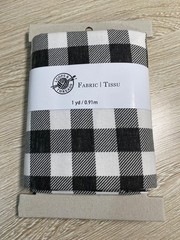 Novelty Cotton Fabric 1 Yard Precut Loops & Threads Black/White Buffalo Check