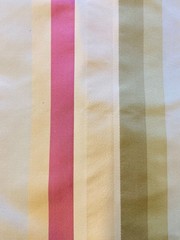 Kravet Coutoure Pink & Yellow Pastel Candy Stipe Duoioni Silk Fabric 10. 5 yrds.