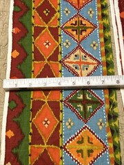 16 Yards Magic Carpet Fabric Tribal Border Cotton 7” wide 1980s Geometric VTG