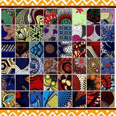 70 Pcs 10×10 Inch African Cotton Fabric Squares – Vibrant Kente & Ankara Styles