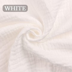 5 Yards White Wrinkle Gauze Cotton Material Sewing Fabric Table Runner Cloth