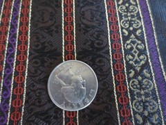 3732. 2 WOVEN SYNTHETIC BLEND Apparel, Home Decor FABRIC w/Metallic Highlights