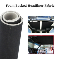 88″x 60″ Headliner Fabrics Black Material Cars Upholstery 1/8″ Foam Backing DIY