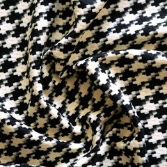HEAVY ACRYLIC WINTER JACKET COAT CRAFTS FABRIC BIG 30 mm HOUNDSTOOTH CHECK 44’W