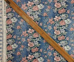 Vintage Floral Dusty Rose White Eyelet Cotton Fabric Lot 3pc Destash Craft